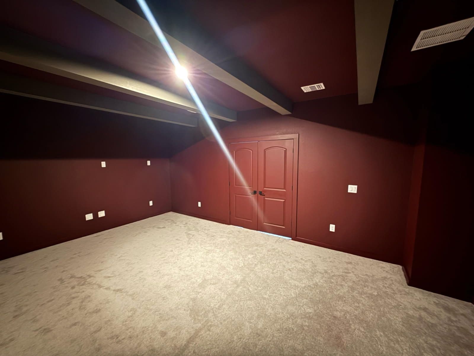 Burgundy Elegance in Georgetown Media Room image